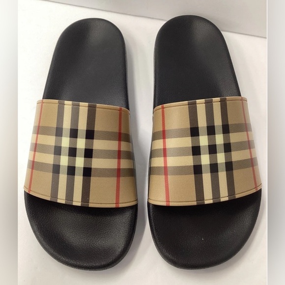 Burberry Furley Sliders Sandals Shoe Mens SIZE 10 - Picture 4 of 4